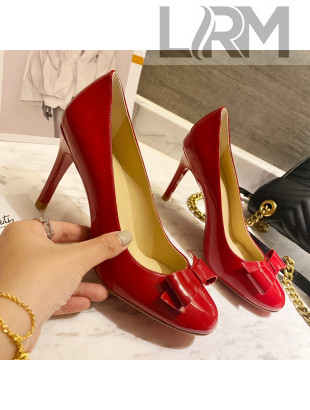 Christian Louboutin Patent Leather Pumps 8cm with Bow Red 2021