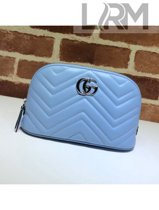 Gucci GG Marmont Large Cosmetic Case 625690 Pastel Blue 2020