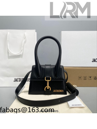 Jacquemus Le Chiquito Montagne Leather Small Bag Black 2021