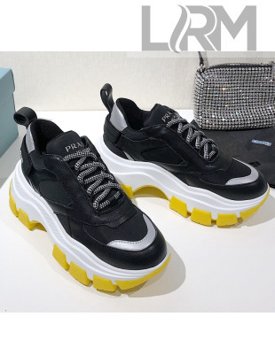 Prada Block Sneakers Black/Silver/Yellow 2020