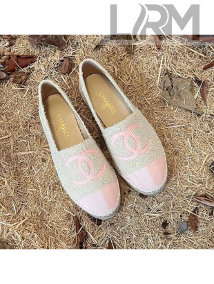 Chanel Fabric Espadrilles G29762 Light Gray/Pink 2021 