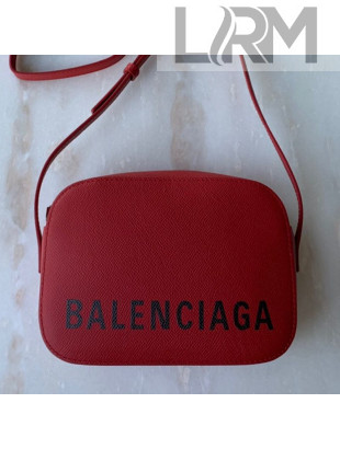 Balenciaga Ville Camera Bag in Grained Leather Red 2019