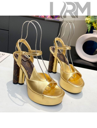 Louis Vuitton Podium Platform Sandal Gold 2021