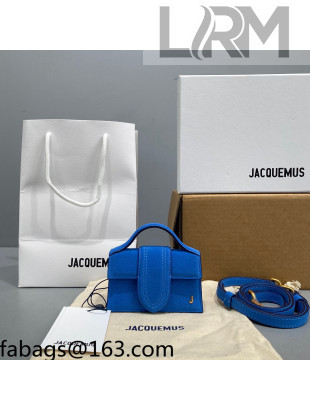 Jacquemus Le Bambino Suede Mini Bag Blue 2021