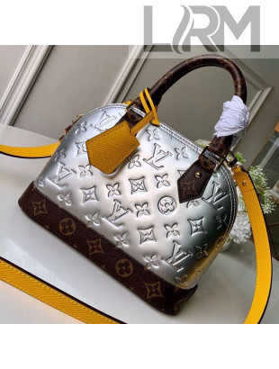 Lousi Vuitton Monogram Vernis Leather/Monogram Canvas Alma BB Bag M44389 Silver 2019