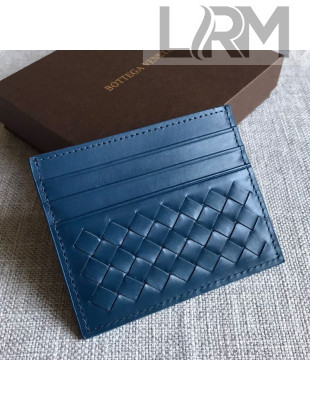 Bottega Veneta Woven Credit Card Case/Holder Blue 2021