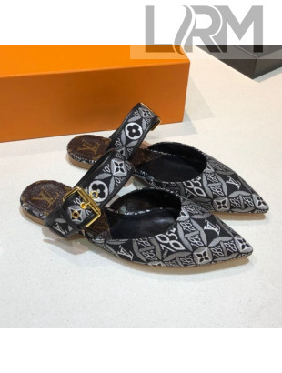 Louis Vuitton Since 1854 Sofia Flat Mules 1A8NWP Black 2021