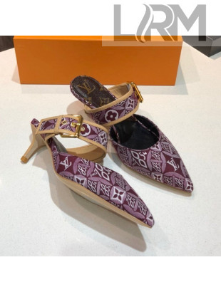 Louis Vuitton Since 1854 Sofia Heel Mules 1A8NW9 Burgundy 2021