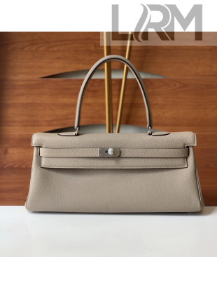 Hermes Shoulder Kelly Bag 42cm in Togo Leather Dove Grey/Silver 2020