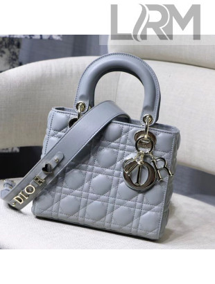 Dior MY ABCDior Small Bag in Cannage Leather Light Grey 2019