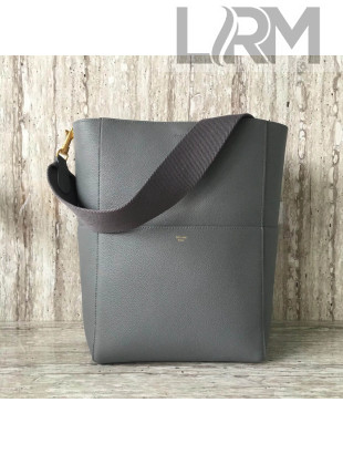 Celine Sangle Bucket Bag in Soft Grained Calfskin Storm 2018