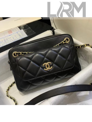 Chanel Small Camera Case in Lambskin AS1367 Black 2020