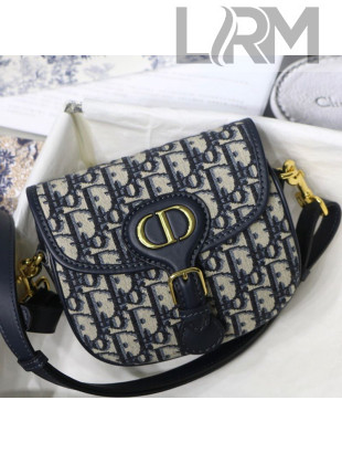 Dior Small Bobby Oblique Jacquard Canvas Shoulder Bag Blue 2020