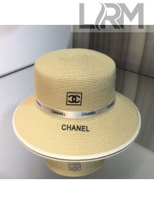 Chanel Straw Logo Bucket Hat Beige 2021 56