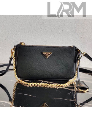 Prada Saffiano Calfskin Mini Bag 1BH171 Black 2020