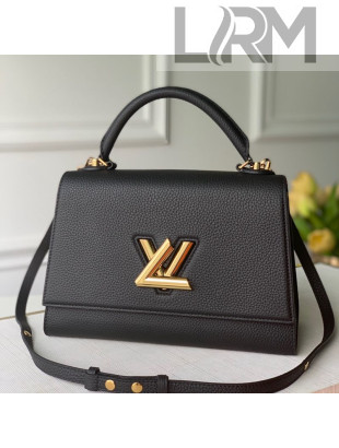 Louis Vuitton Twist One Handle Bag MM in Black Taurillon Leather M57090 2020