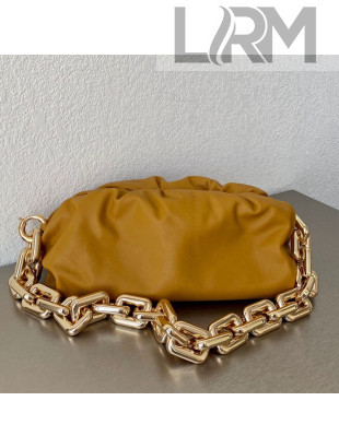 Bottega Veneta The Chain Pouch Bag with Square Ring Chain Strap Yellow/Gold 2020