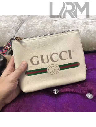 Gucci Gucci Print leather Small Portfolio 495665 White 2017