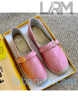 Fendi Baguette FF Canvas Espadrilles Pink 2020