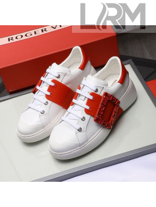 Roger Vivier Crystal Buckle Sneakers Red 2020