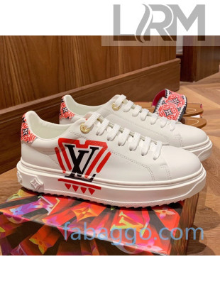 Louis Vuitton Crafty Time Out Sneakers White/Red 2020