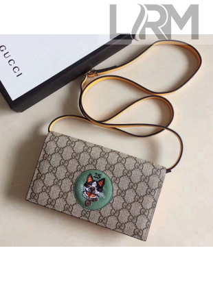 Gucci GG Supreme Bosco Mini Chain Bag 499385 Green 2018