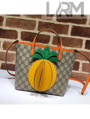 Gucci Children's GG Tote Bag ‎with Pineapple and Strap 585933 2019