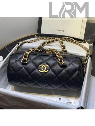 Chanel Grained Calfskin Bowling Bag AS1897 Black 2020