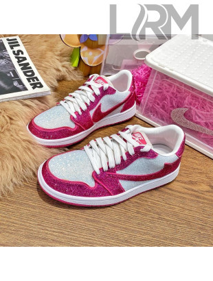 Nike Air Jordan Crystal Allover Low-top Sneakers White/Pink 05 2021