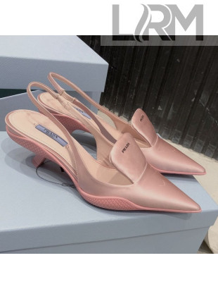 Prada Silk Slingback Pumps 3cm Light Pink 2021