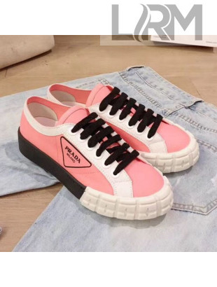 Prada Canvas Logo Side Low-top Sneakers Pink 2019