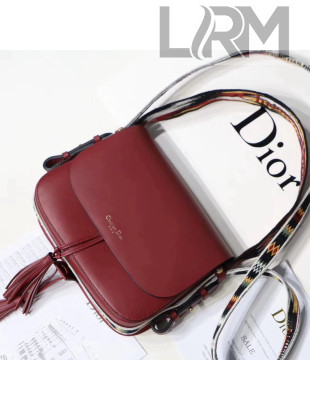 Dior Calfskin Diorodeo Hobo Bag Burgundy 2019