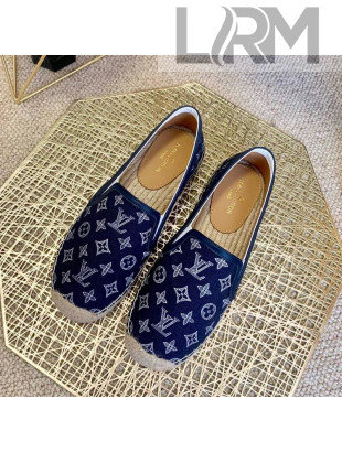 Louis Vuitton Monogram Denim Espadrilles Navy Blue 2021 (For Women and Men)