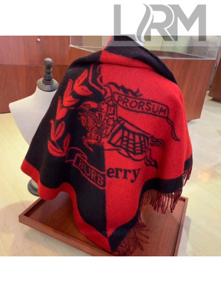 Burberry Logo Jacquard Triangle Cape Red 2019