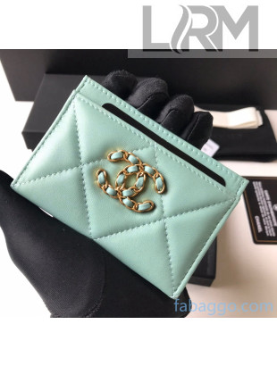 Chanel Quilted Lambskin Card Holder AP1167 Green 2021