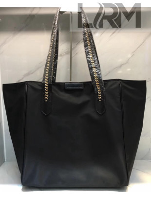 Stella Mccartney Fabric Canvas Shopping Tote Black 2018