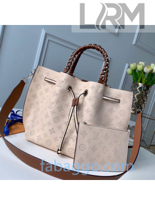 Louis Vuitton Mahina Girolata Bucket Bag in Monogram Perforated Calfskin M53915 Beige 2020