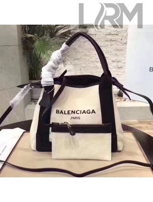 Balenciaga Denim Navy Cabas Small Bag Black 2017