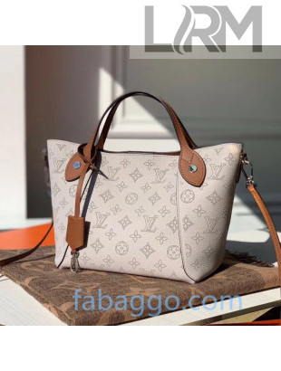 Louis Vuitton Mahina Hina PM Bag in Monogram Perforated Calfskin M55551 Light Gray 2020 