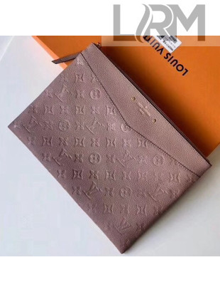 Louis Vuitton Monogram Empreinte Daily Pouch Clutch Bag Camel 2018