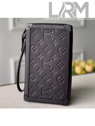 Louis Vuitton Soft Trunk Clutch M68986 in Taurillon Monogram Leather Black 2020