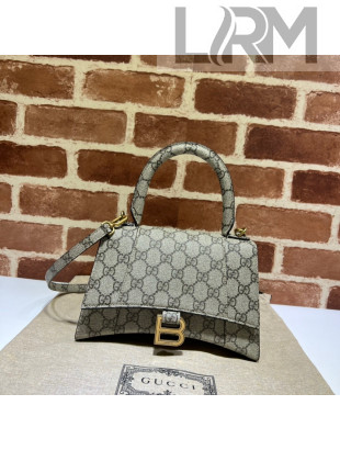 Balenciaga x Gucci Hourglass GG Canvas Small Bag ‎681697 Beige 2022