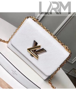 Louis Vuitton Epi Leather Twist MM Bag White 2018 (Gold Hardware)