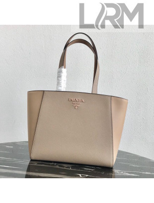 Prada Saffian Calfskin Tote Bag 1BG288 Beige 2019