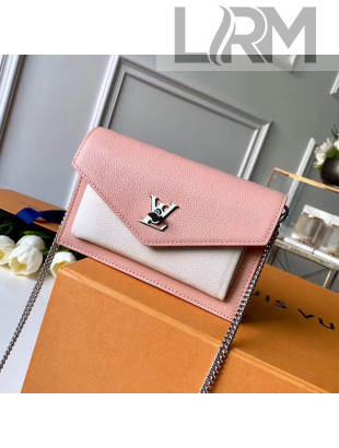 Louis Vuitton Pochette Mylockme Chain Shoulder Bag M63980 Pink/White 2019