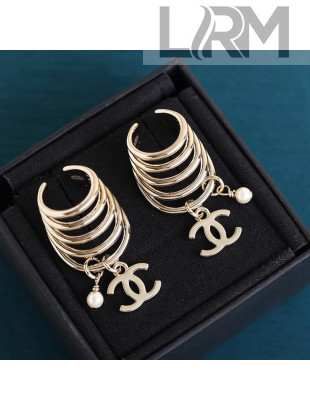 Chanel Short Earrings Gold 2021 21