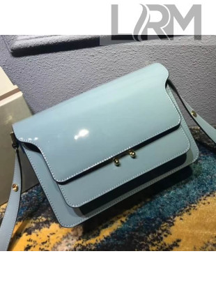 Marni Trunk Bag In Patent Calfskin Jade 2018