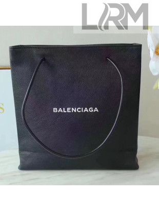 Balenciaga Calfskin North-South Small Shopping Bag Black 2017