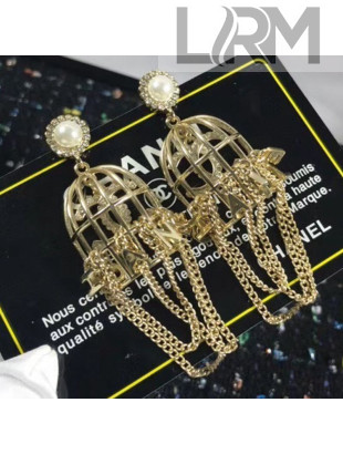 Chanel Cage Chain Earrings 2020