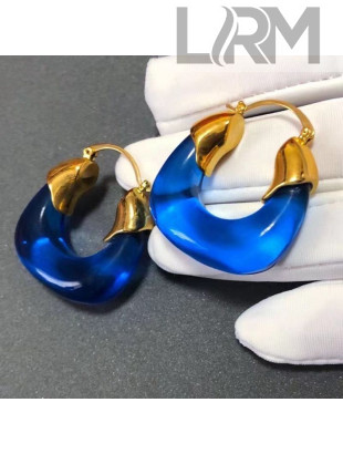 Celine Resin Hoop Earrings Blue 2021